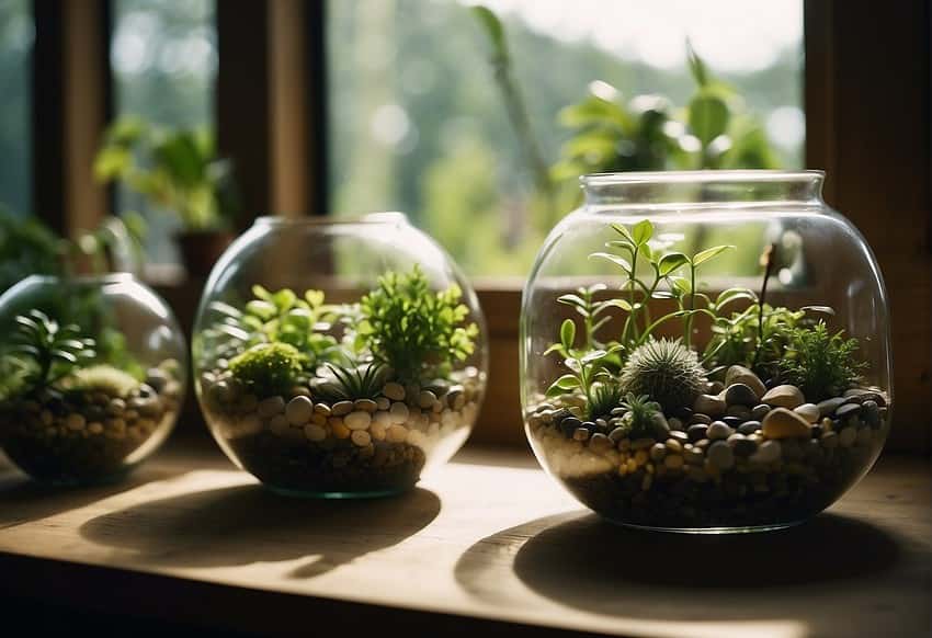 --- Small glass plant terrarium ---
