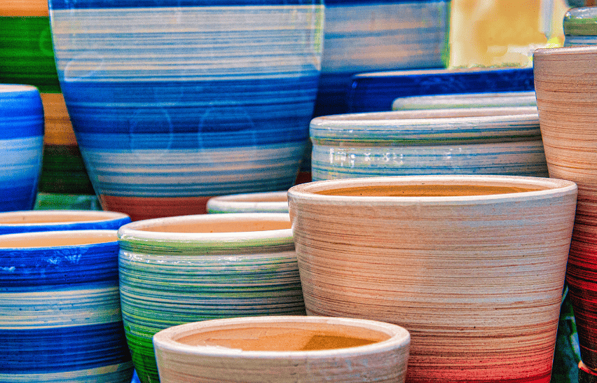 various ceramic pots